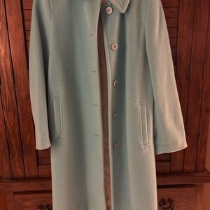 Hilary Radley Tiffany Blue Wool Coat